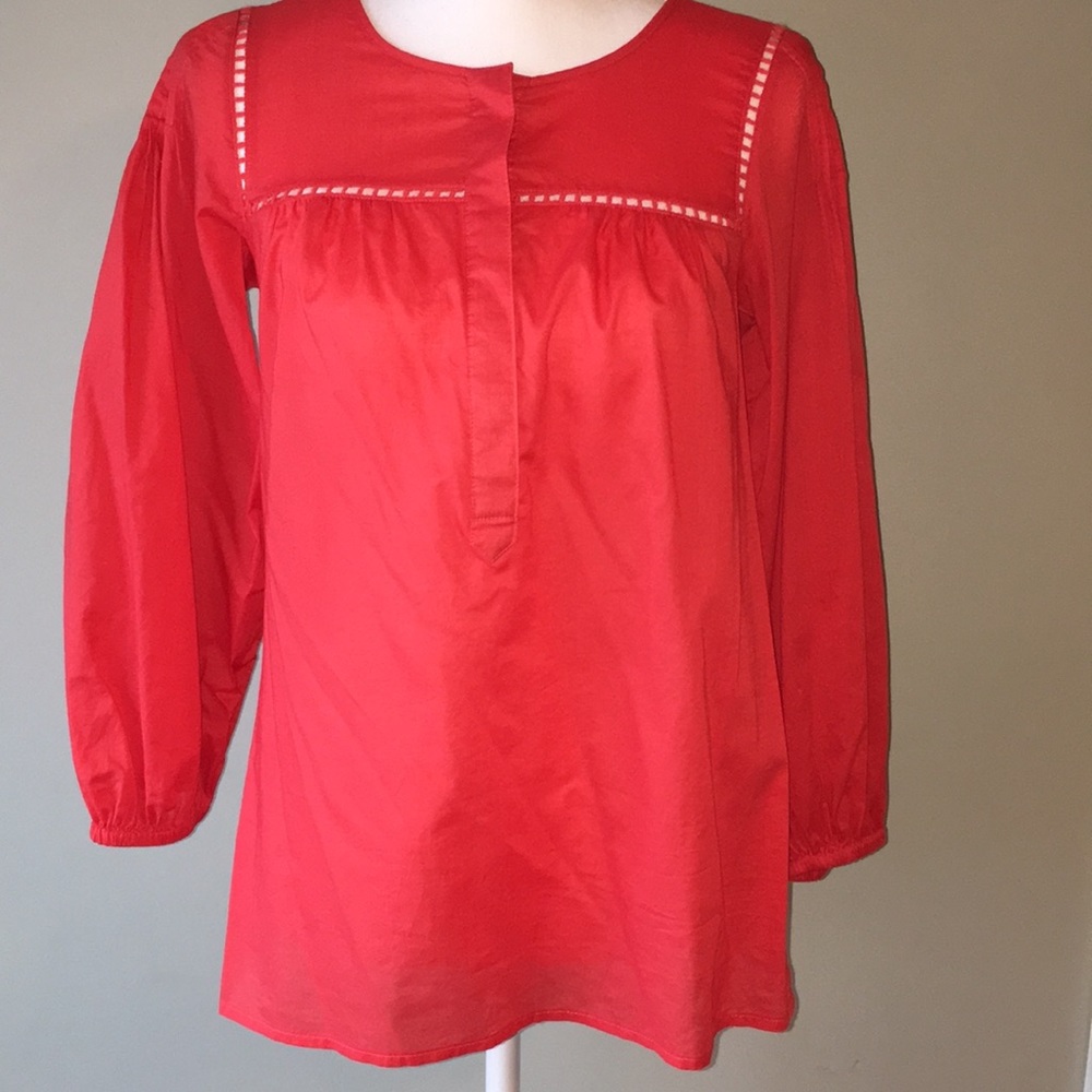 Pretty Coral Ann Taylor Loft XS Spring Blouse